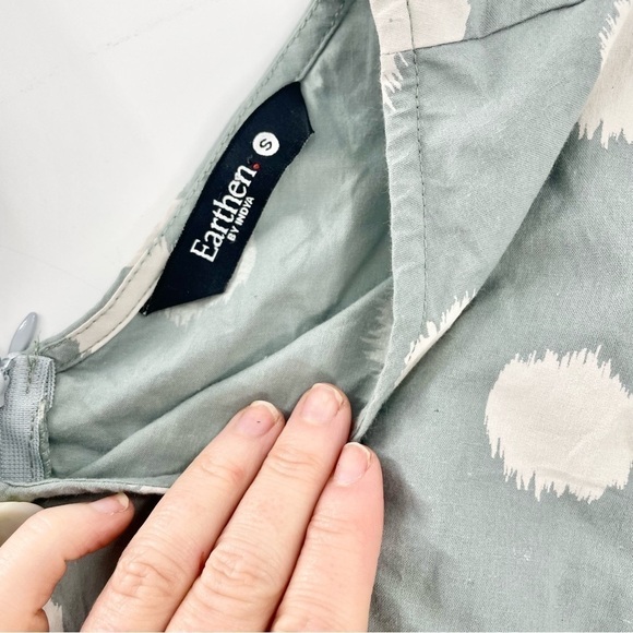 Indya Ikat Grey Cream House of India Earthen Bell Bottom Jumpsuit Size S NWOT - Picture 9 of 16